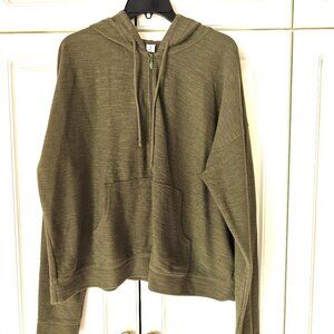 Old Navy Khaki Green Women's Hoodie Sweatshirt, Size XL Tall, New